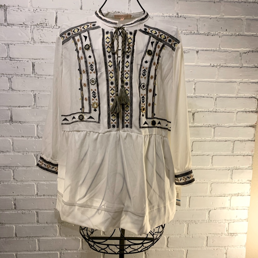 Tie front blouse
